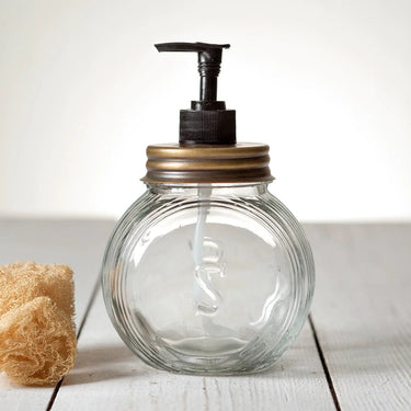 Mamma Mia's Closet Clear Glass Sellers Soap Dispenser Soap & Lotion Dispensers